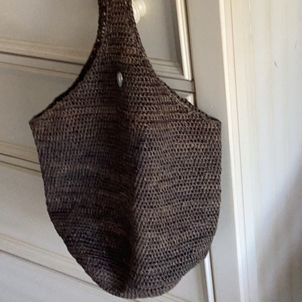 Brown Woven Tote Bag